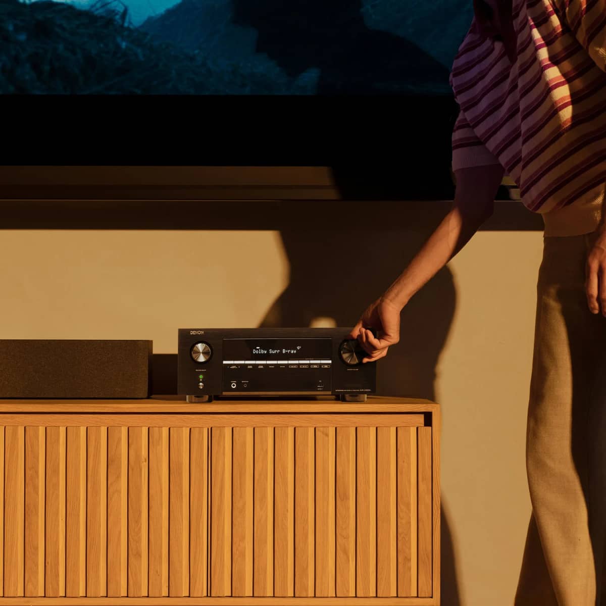 Denon AVR-X3900H AV receiver, front view